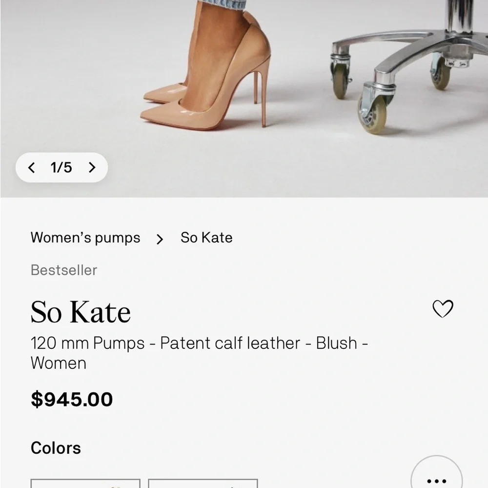 Blush Christian Louboutin So Kate pumps